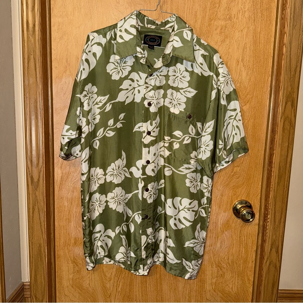 Green Floral Men's Shirt